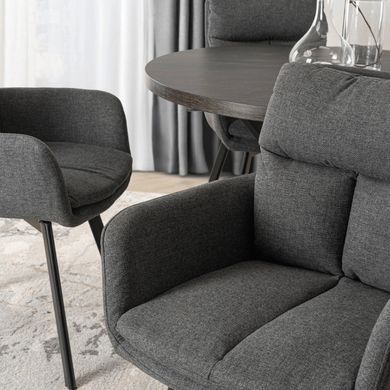 Стілець поворотний MEBEL ELITE CORTADO Velvet Темно-сірий фотографія