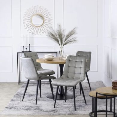 Стілець оксамитовий MEBEL ELITE GOMEZ Velvet, Сірий фотографія