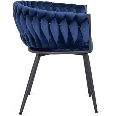 Стул бархатный MEBEL ELITE EMPOLI Velvet Темно-синий фотография
