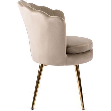 Стул бархатный MEBEL ELITE VIOLA Velvet Беж/золото фотография