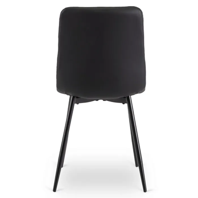 Комплект стол раскладной MEBEL ELITE HARRY 102(142)х102 см Дуб Артизан/ Черный +4 стула DALVIN черная экокожа фотография