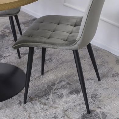 Стілець оксамитовий MEBEL ELITE GOMEZ Velvet, Сірий фотографія