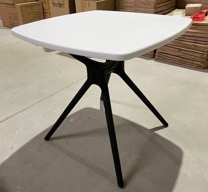 Стол обеденный TP-20 VETRO 80x80 Белый / Черный фотография