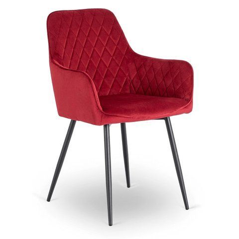 Стул бархатный MEBEL ELITE BRESSO Velvet Бордовый фотография
