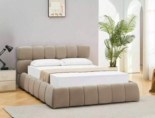 Кровать PARMA VELVET Signal 140x200 Темный Беж фотография