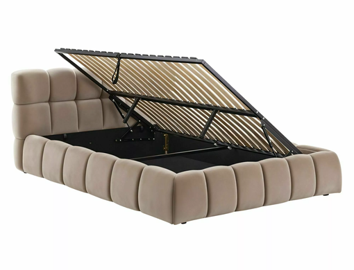 Кровать PARMA VELVET Signal 140x200 Темный Беж фотография