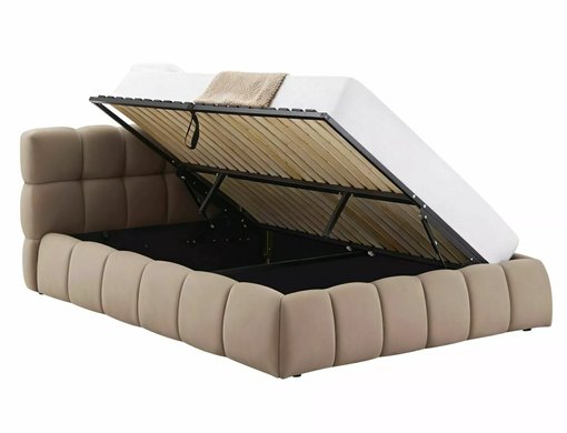 Кровать PARMA VELVET Signal 140x200 Темный Беж фотография