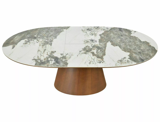 Раскладной стол MAROCCO CERAMIC Signal 160(200)X90 Белый/орех фотография