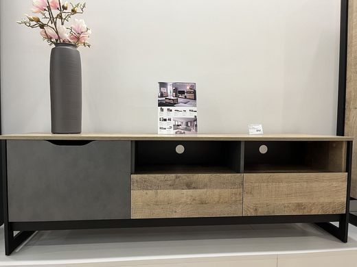 Тумба під телевізор Perfect Home Арден / Arden 1-дверна з 2 шухлядами 1D2S/160 Дуб санд гранж/матера фотографія