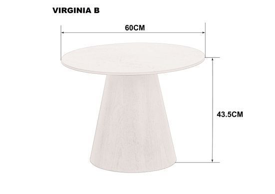 Журнальний столик VIRGINIA B Intarsio 60x60 Чорний глянець/Коричневий мат фотографія