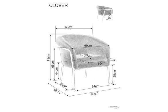 Кресло CLOVER BREGO Signal Сірий фотографія