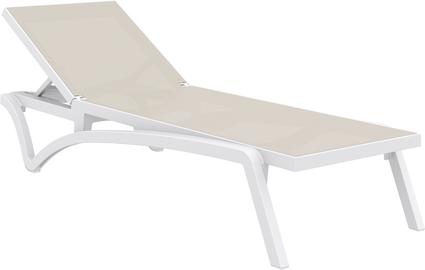 Комплект 2 шезлонга Onto Siesta Pacific + Стол Siesta Ocean Side Table - White Taupe