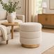 Пуф MEBEL ELITE AURA Velvet Крем
