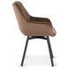 Стілець поворотний оксамитовий MEBEL ELITE LUNA Velvet Коричневий
