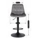 Барный стул бархатный MEBEL ELITE ARCOS 2 Velvet серый