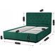 Кровать двуспальная бархатная MEBEL ELITE CROS Velvet 160x200 см Зелений