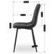 Комплект стол раскладной MEBEL ELITE HARRY 102(142)х102 см Дуб Артизан/ Черный +4 стула DALVIN черная экокожа