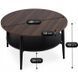 Журнальный столик MEBEL ELITE PAULO MAX 80x80 Орех/черный