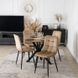 Стол MEBEL ELITE LAUREN 90X90 дуб золотой/черный
