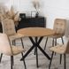 Стол MEBEL ELITE LAUREN 90X90 дуб золотой/черный