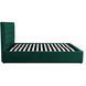Кровать двуспальная бархатная MEBEL ELITE CROS Velvet 160x200 см Зелений