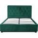 Кровать двуспальная бархатная MEBEL ELITE CROS Velvet 160x200 см Зелений