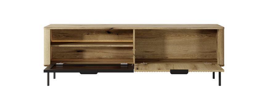 Тумба под телевизор с подсветкой Perfect Home Уилсон / Wilson 2-дверная 2D/163 Дуб эвок фотография