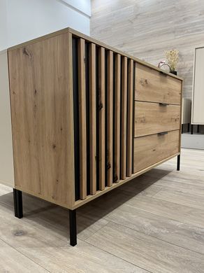 Комод Perfect Home Таллі / Tally 1-дверний з 3 шухлядами 1D3S/138 Дуб артизан/антрацит фотографія