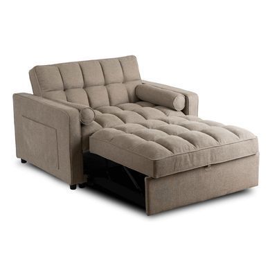Крісло розкладне MEBEL ELITE CORRA Бежевий фотографія