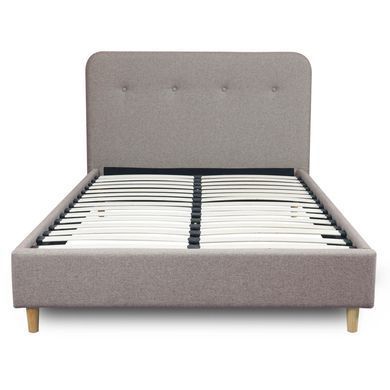 Ліжко оксамитове MEBEL ELITE DENNIS 120x200см Сірий фотографія