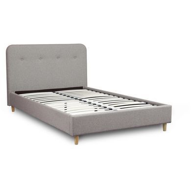 Ліжко оксамитове MEBEL ELITE DENNIS 120x200см Сірий фотографія