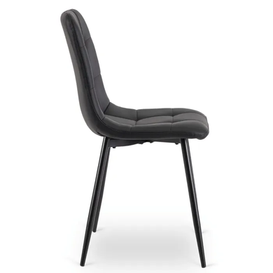 Комплект стол раскладной MEBEL ELITE HARRY 102(142)х102 см Дуб Артизан/ Черный +6 стула DALVIN черная экокожа фотография