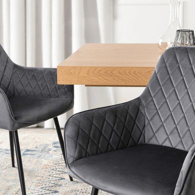 Стілець оксамитовий MEBEL ELITE BRESSO Velvet Сірий фотографія
