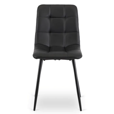 Комплект стол раскладной MEBEL ELITE HARRY 102(142)х102 см Дуб Артизан/ Черный +6 стула DALVIN черная экокожа фотография