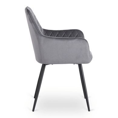Стілець оксамитовий MEBEL ELITE BRESSO Velvet Сірий фотографія