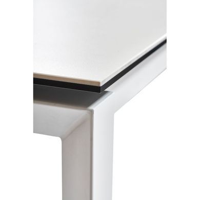 Стол Обеденный BRIGHT PURE WHITE Concepto 102/142x70 Керамика Белый фотография