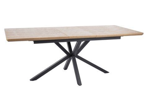 Стол Обеденный LOGAN Signal 160(200)x90 Дуб / Черный Мат фотография