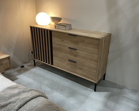 Комод Perfect Home Таллі / Tally 1-дверний з 3 шухлядами 1D3S/138 Дуб артизан/антрацит фотографія