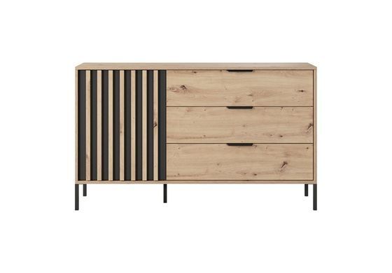 Комод Perfect Home Таллі / Tally 1-дверний з 3 шухлядами 1D3S/138 Дуб артизан/антрацит фотографія