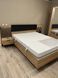 Кровать (каркас) Perfect Home Талли / Tally 160 с мягким изголовьем двуспальная Дуб артизан/антрацит