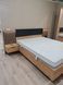 Кровать (каркас) Perfect Home Талли / Tally 160 с мягким изголовьем двуспальная Дуб артизан/антрацит