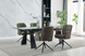 Стіл розкладний ARNOLD CERAMIC Intarsio 160(220)*90 Wic dark grey Мат Чорний