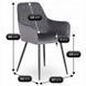 Стілець оксамитовий MEBEL ELITE BRESSO Velvet Сірий
