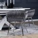 Стілець оксамитовий MEBEL ELITE SIENA Velvet Сірий / хром
