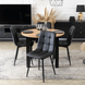 Комплект стол раскладной MEBEL ELITE HARRY 102(142)х102 см Дуб Артизан/ Черный +6 стула DALVIN черная экокожа