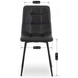 Комплект стол раскладной MEBEL ELITE HARRY 102(142)х102 см Дуб Артизан/ Черный +6 стула DALVIN черная экокожа