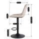 Барный стул бархатный MEBEL ELITE ARCOS 2 Velvet бежевый