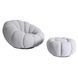 Крісло м'яке поворотне з пуфом MEBEL ELITE PETTIT Сірий