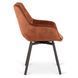 Стілець поворотний оксамитовий MEBEL ELITE LUNA Velvet Рудий