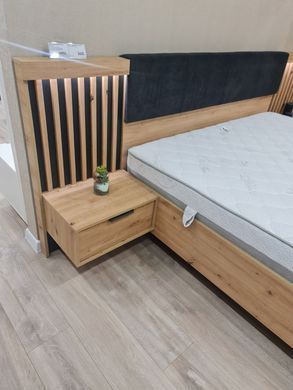 Тумби приліжкові Perfect Home Таллі / Tally з 2 шухлядами 1S/51 Дуб артизан/антрацит фотографія